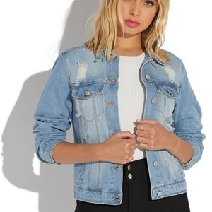 Distressed Denim Jacket